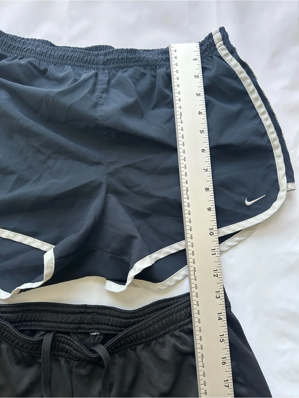Nike Black Running Shorts Set with White Trim size s